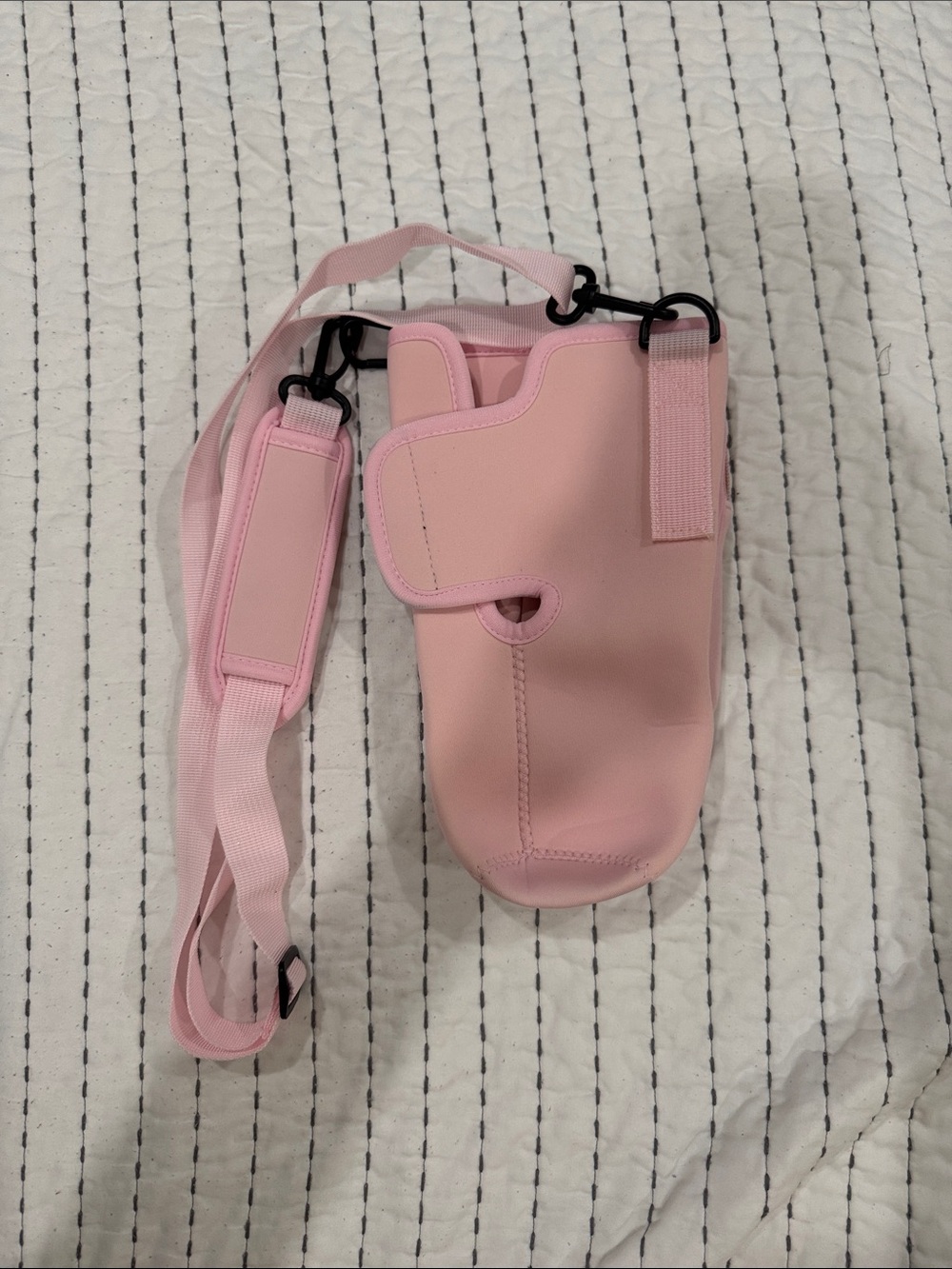 Pink Crossbody Bottle Bag - Soft Sling
